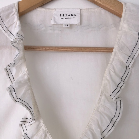 Sezane Capucine Blouse, Size 40 ~ fits like US 8 - Picture 2 of 4